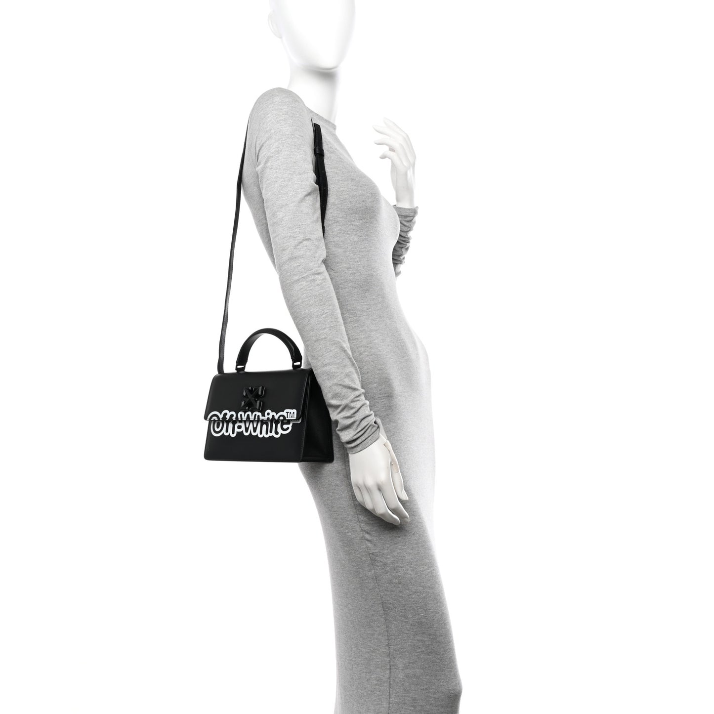Calfskin Jitney 1.4 Shoulder Bag Black