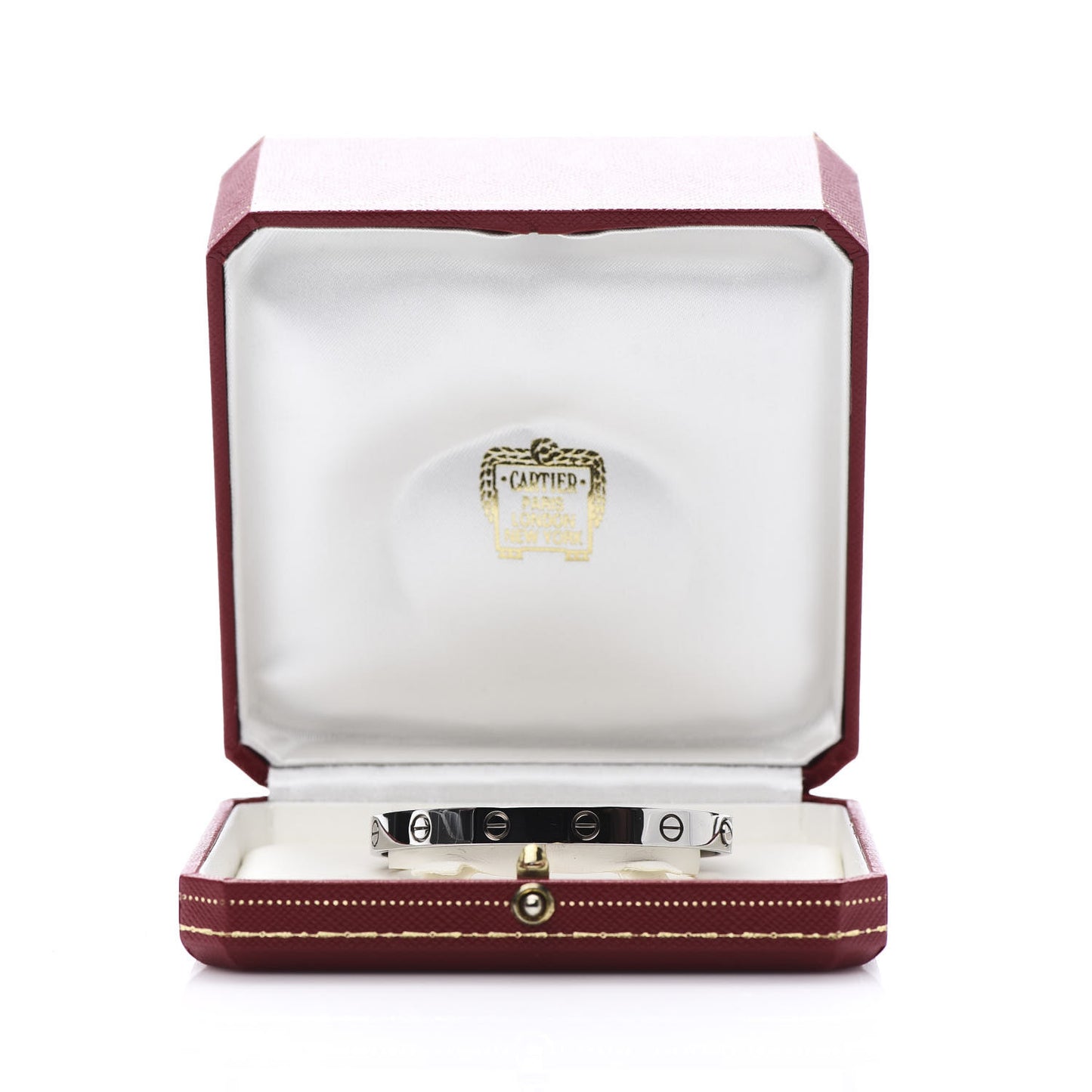18K White Gold LOVE Bracelet 17
