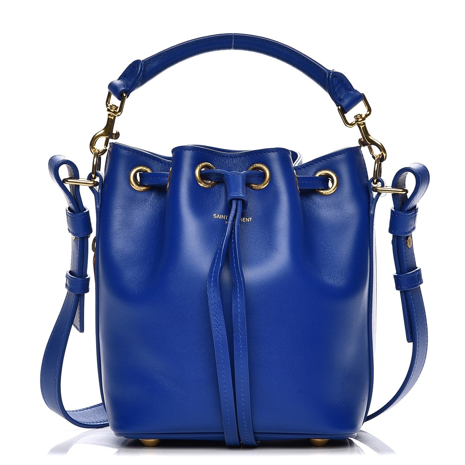 Saint Laurent Calfskin Small Emmanuelle Bucket Bag Blue Marjorelle 1 of 8