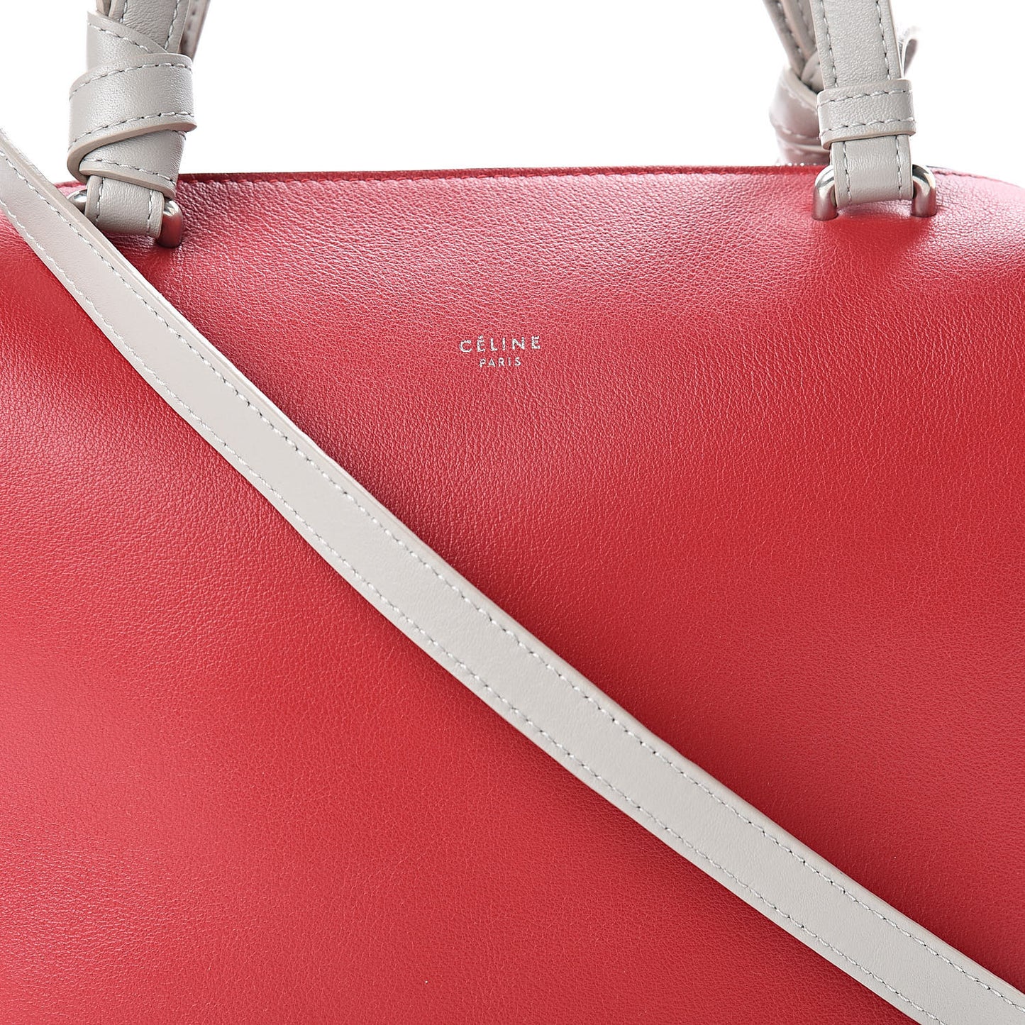 Lambskin Small Soft Cube Satchel Bright Red