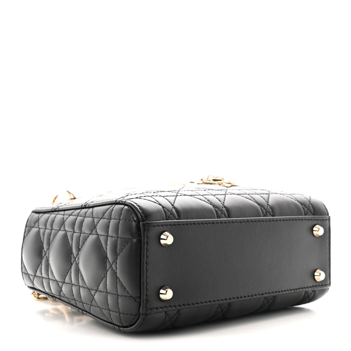 Lambskin Cannage Mini Lady Dior Black