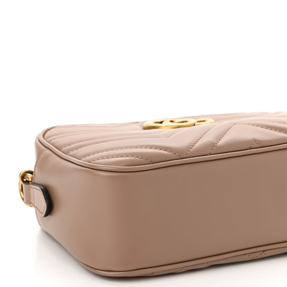 Gucci Calfskin Matelasse Small GG Marmont Chain Shoulder Bag Porcelain Rose 9 of 10