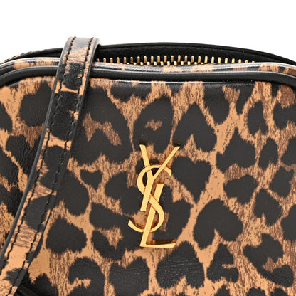 Saint Laurent Calfskin Heart Leopard Print Monogram Baby Lou Camera Bag Toffee 8 of 10