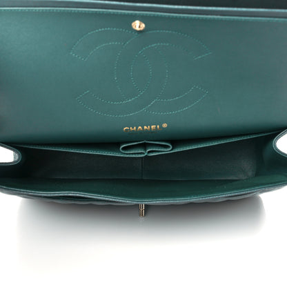 Chanel Caviar Quilted Jumbo Double Flap Dark Turquoise 5 of 10