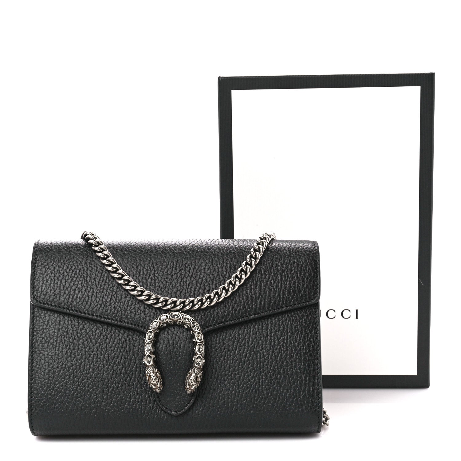 Gucci Calfskin Mini Dionysus Chain Wallet Black 12 of 12