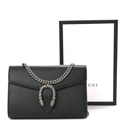 Gucci Calfskin Mini Dionysus Chain Wallet Black 12 of 12