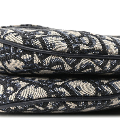 Christian Dior Oblique Saddle Bag Blue 9 of 10