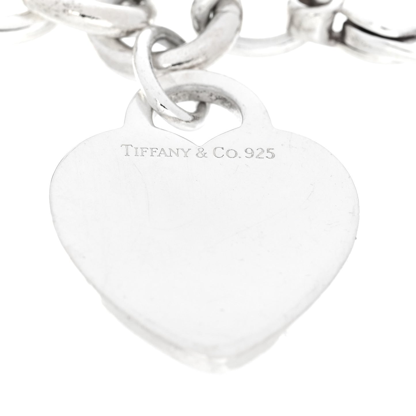 Sterling Silver Heart Tag Toggle Bracelet