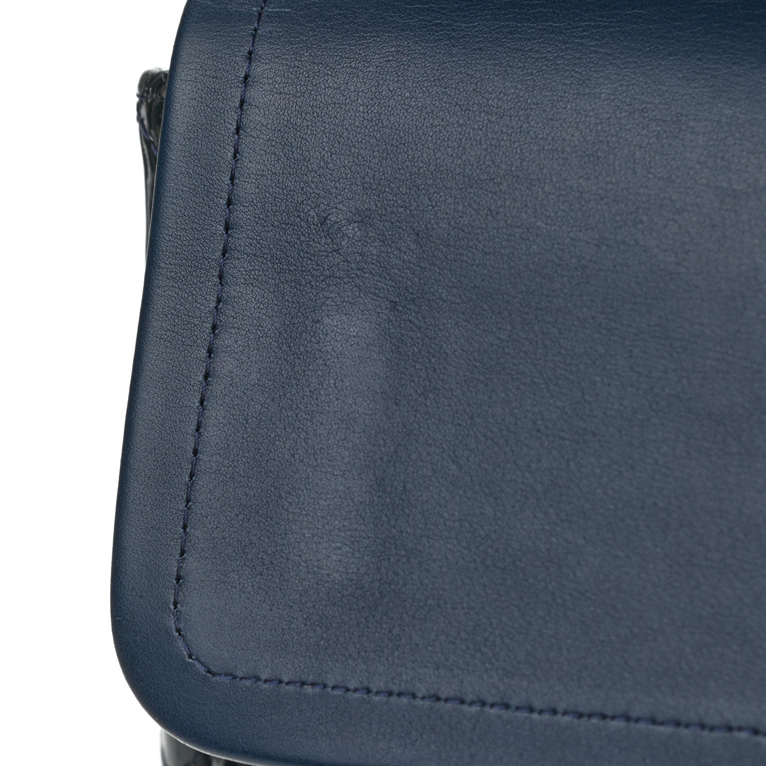 Chanel Patent Quilted Maxi Double Flap Navy 10 of 10