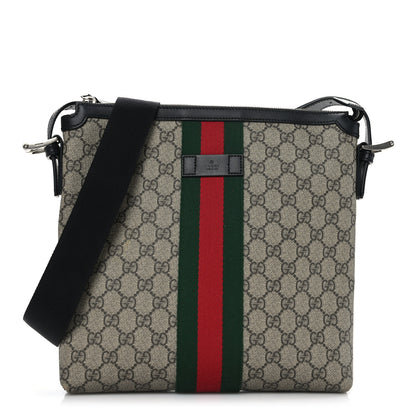 Gucci GG Supreme Monogram Web Messenger Bag Black 1 of 9