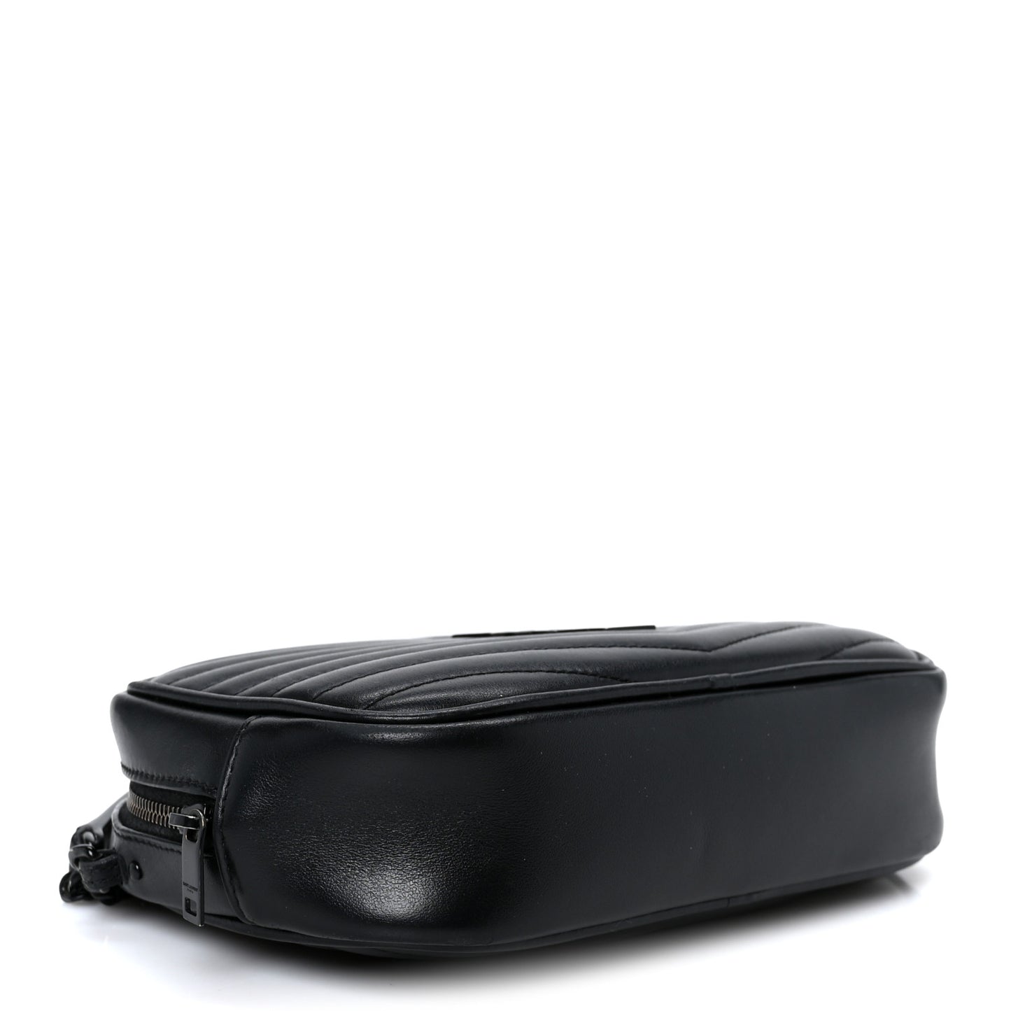 Calfskin Matelasse Monochrome Monogram Mini Lou Camera Bag Black