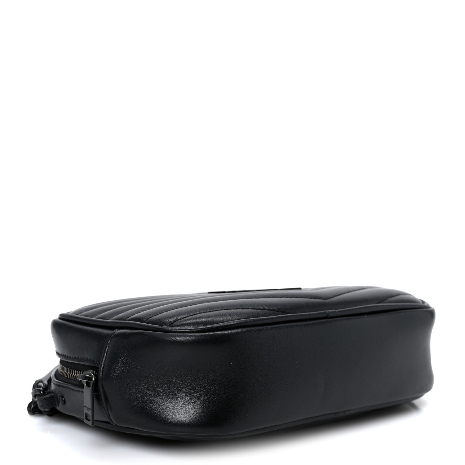 Saint Laurent Calfskin Matelasse Monochrome Monogram Mini Lou Camera Bag Black 3 of 10