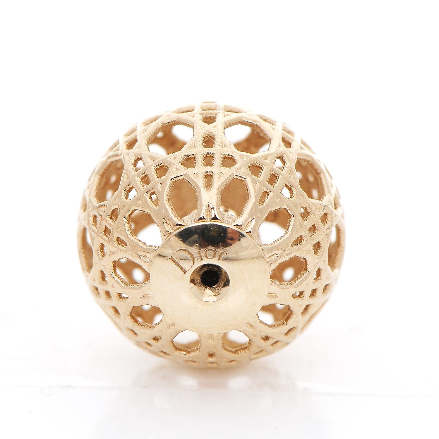 Christian Dior Cannage Mise En Dior Tribal Earrings Gold 4 of 5