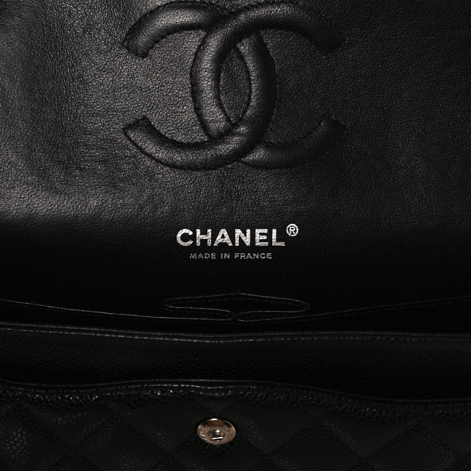 Chanel Caviar Quilted Medium Double Flap Black 6 of 12