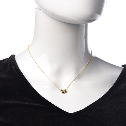 Tiffany 18K Yellow Gold 11mm Elsa Peretti Bean Pendant Necklace 2 of 7