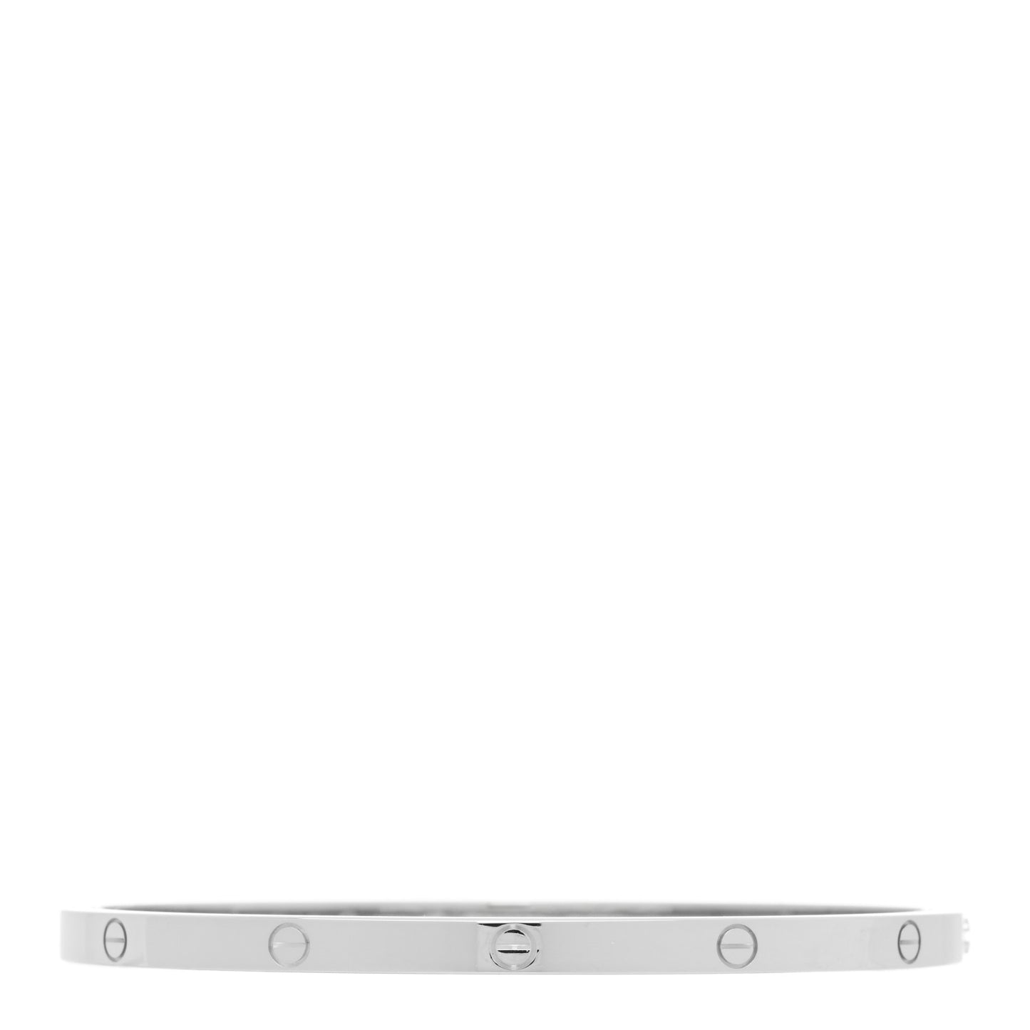 18K White Gold Small LOVE Bracelet 17