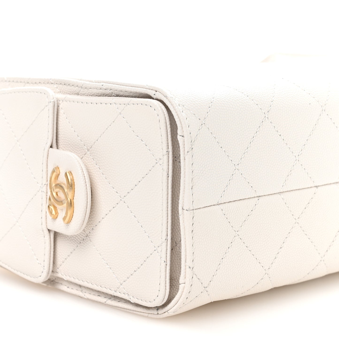Caviar Quilted Mini Chanel 25 Handbag White