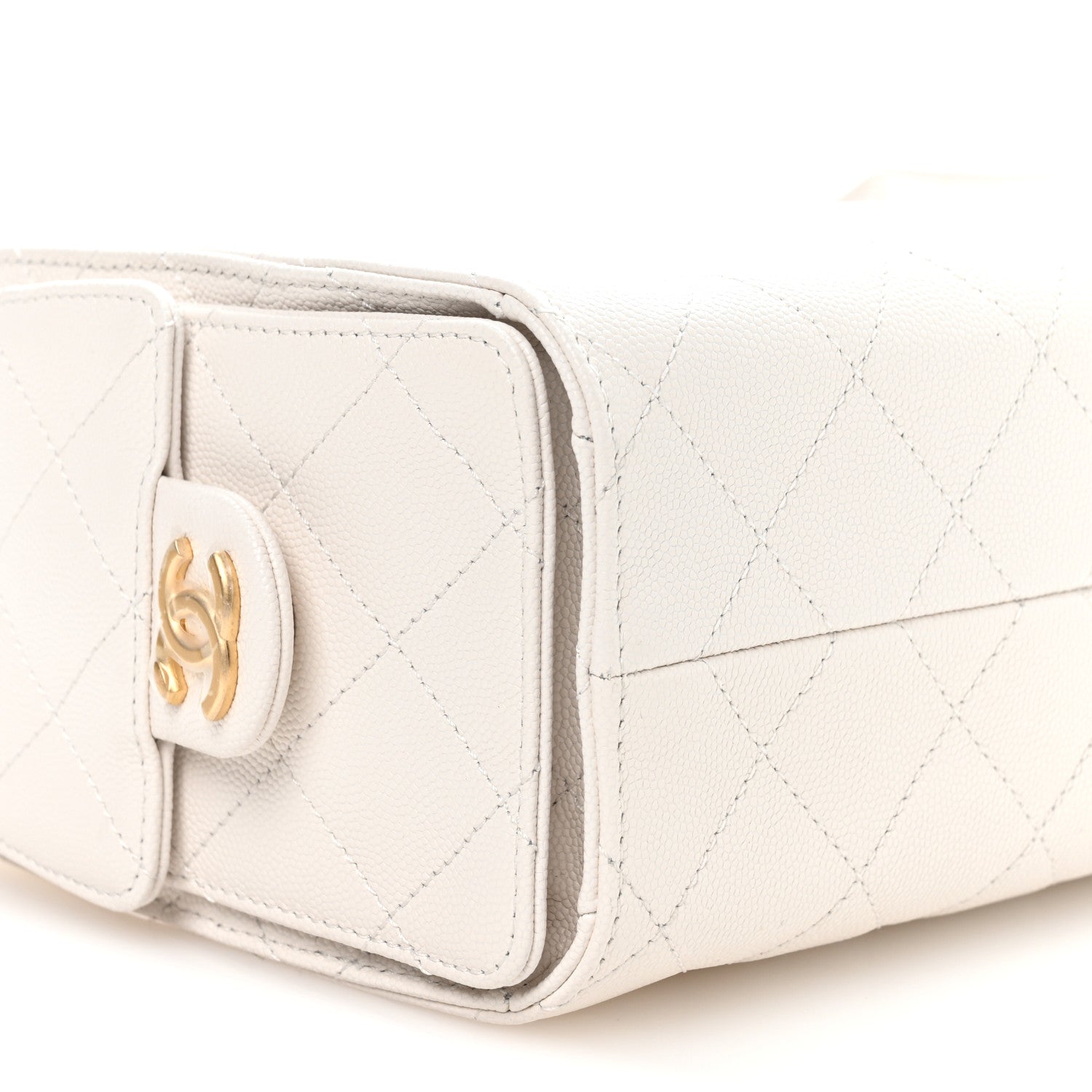 Chanel Caviar Quilted Mini Chanel 25 Handbag White 9 of 11