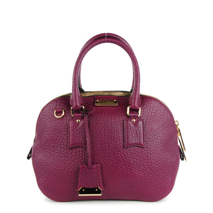 Burberry Heritage Grain Small Orchard Bowling Bag Damson Magenta 1 of 8