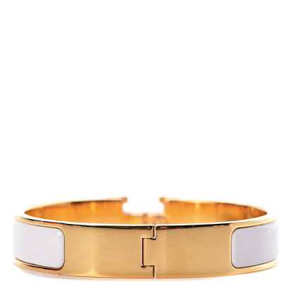 Hermes Enamel Narrow Clic Clac H Bracelet PM White 4 of 5