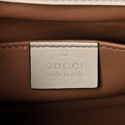 Gucci Nappa Pearl Studded Mini Queen Margaret Broadway Shoulder Bag Mystic White 6 of 10