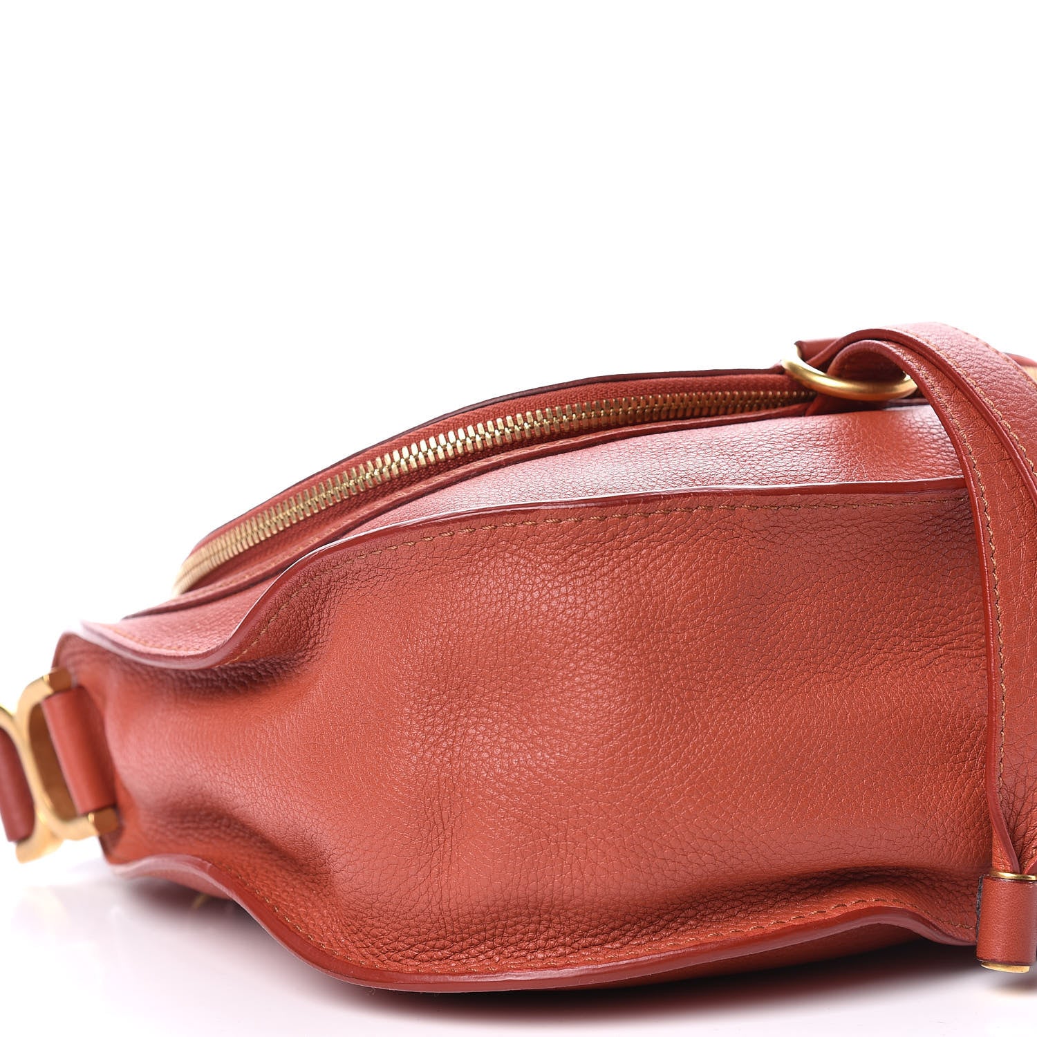 Chloe Calfskin Medium Marcie Round Zip Crossbody Bag Maple Leaf 5 of 9