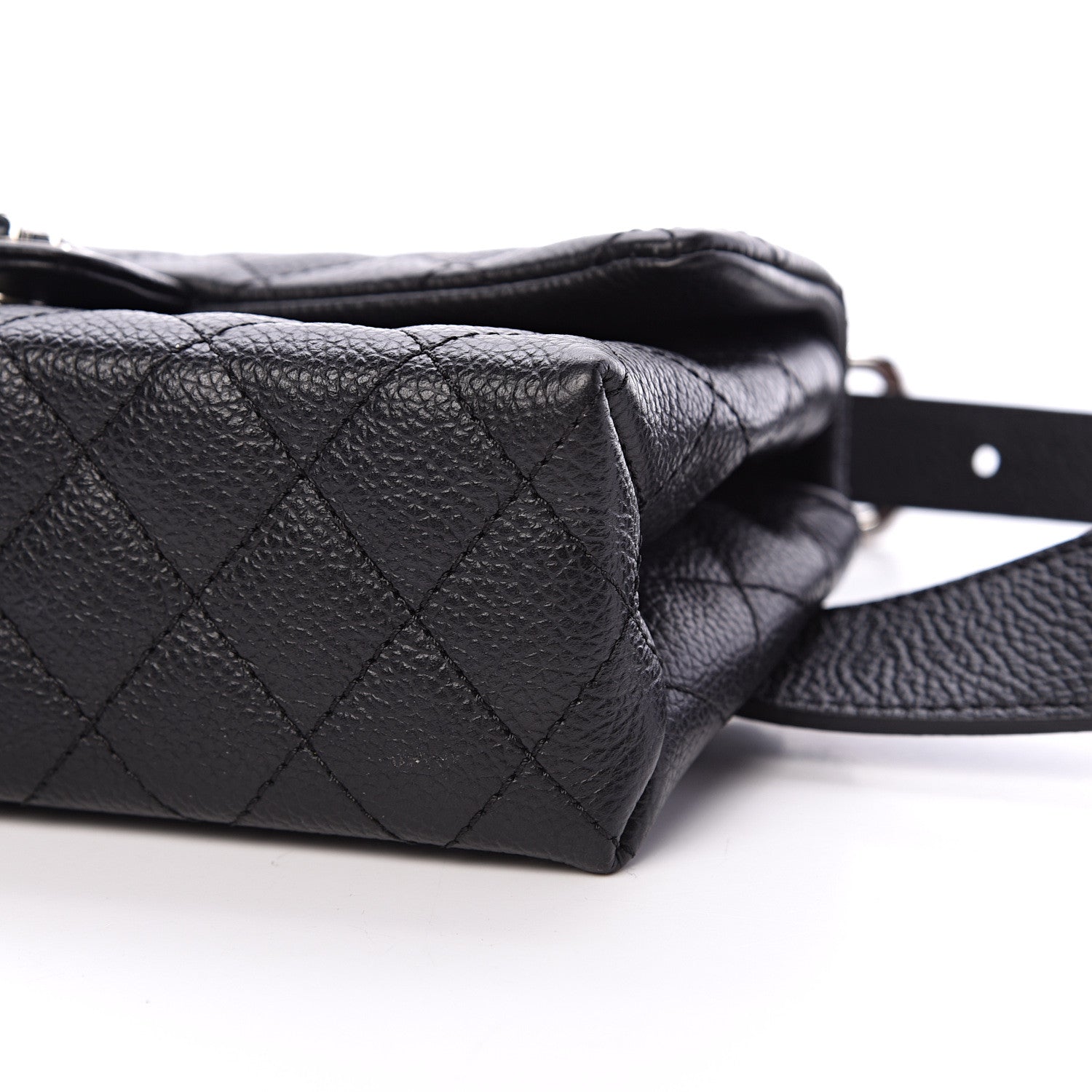 Chanel Grained Calfskin Quilted 2.55 Reissue Flap Belt Bag Clutch Black 10 of 10