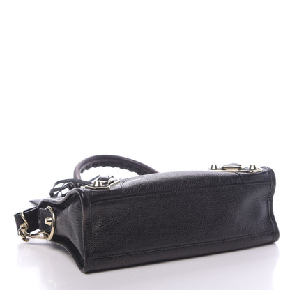 Balenciaga Chevre Gold Metallic Edge Hardware Mini City Black 4 of 10