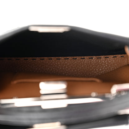 Fendi Cuoio Romano Selleria Bi-Color Mini Peekaboo Iconic Satchel Black Mou 6 of 12