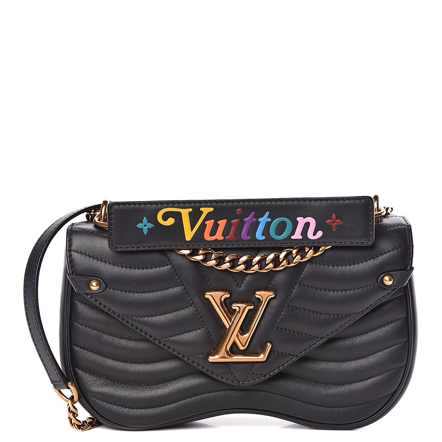 Calfskin New Wave Chain MM Black