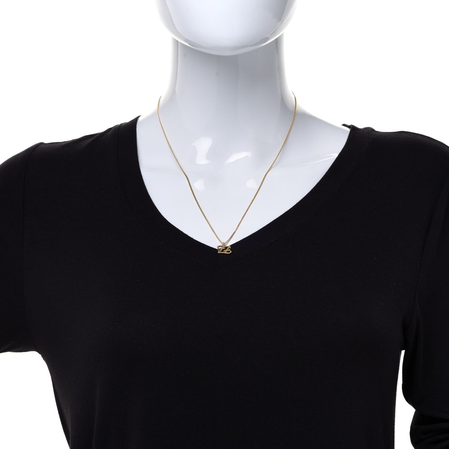 Metal Karligraphy Necklace Gold