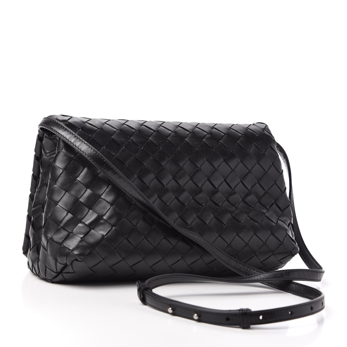 Nappa Intrecciato Crossbody Black
