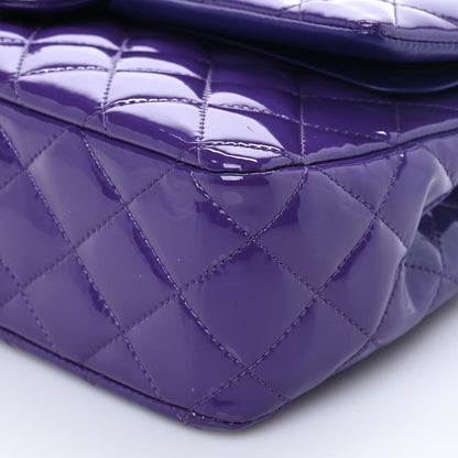 Chanel Patent Calfskin Quilted Medium Double Flap Purple 9 of 9