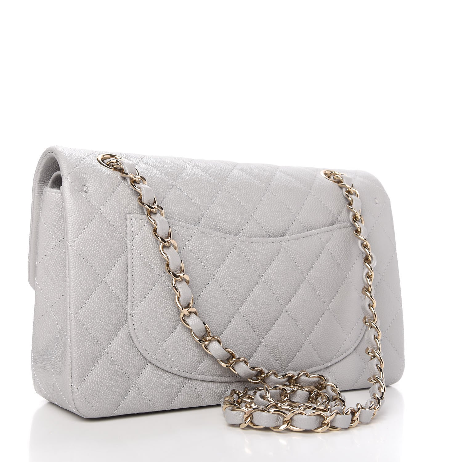 Chanel Caviar Quilted Small Double Flap Grey 3 of 11