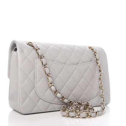 Chanel Caviar Quilted Small Double Flap Grey 3 of 11