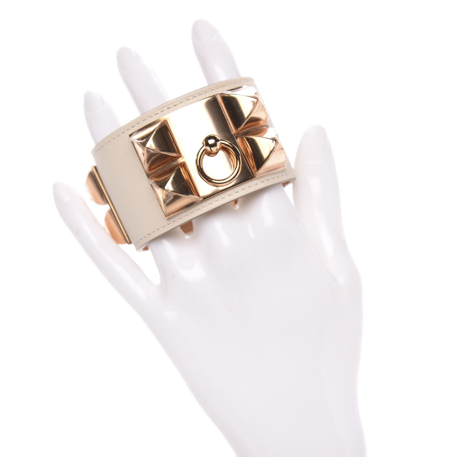 Hermes Swift Collier de Chien CDC Bracelet S Craie 2 of 7