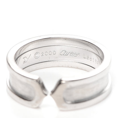 Cartier 18K White Gold 6.5mm C De Cartier Ring 53 6.5 4 of 5