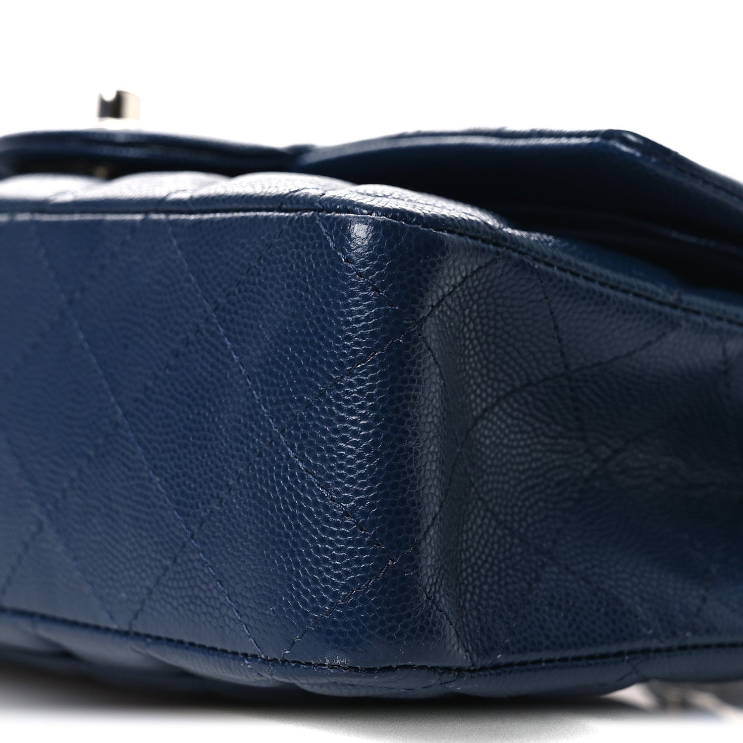 Chanel Caviar Quilted Medium Double Flap Navy 9 of 11