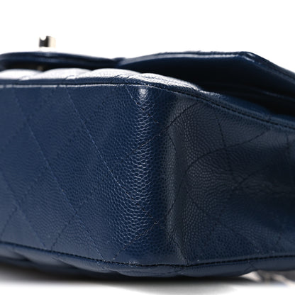 Chanel Caviar Quilted Medium Double Flap Navy 9 of 11