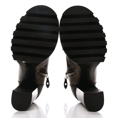 Louis Vuitton Patent Calfskin Monogram Star Trail Ankle Boots 39 Black 6 of 9