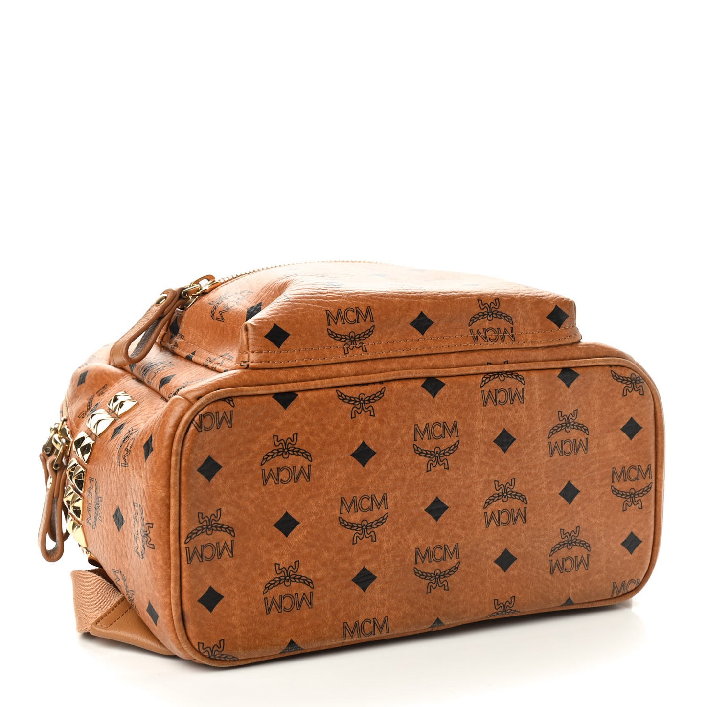 Visetos Small Side Stud Stark Backpack Cognac