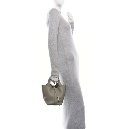 Hermes Taurillon Clemence Picotin Lock 18 PM Sauge 3 of 12