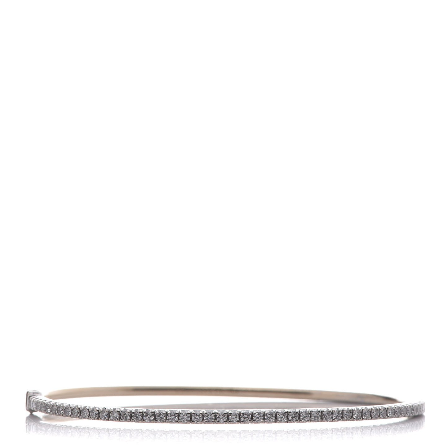 18K White Gold Diamond Metro Hinged Bangle