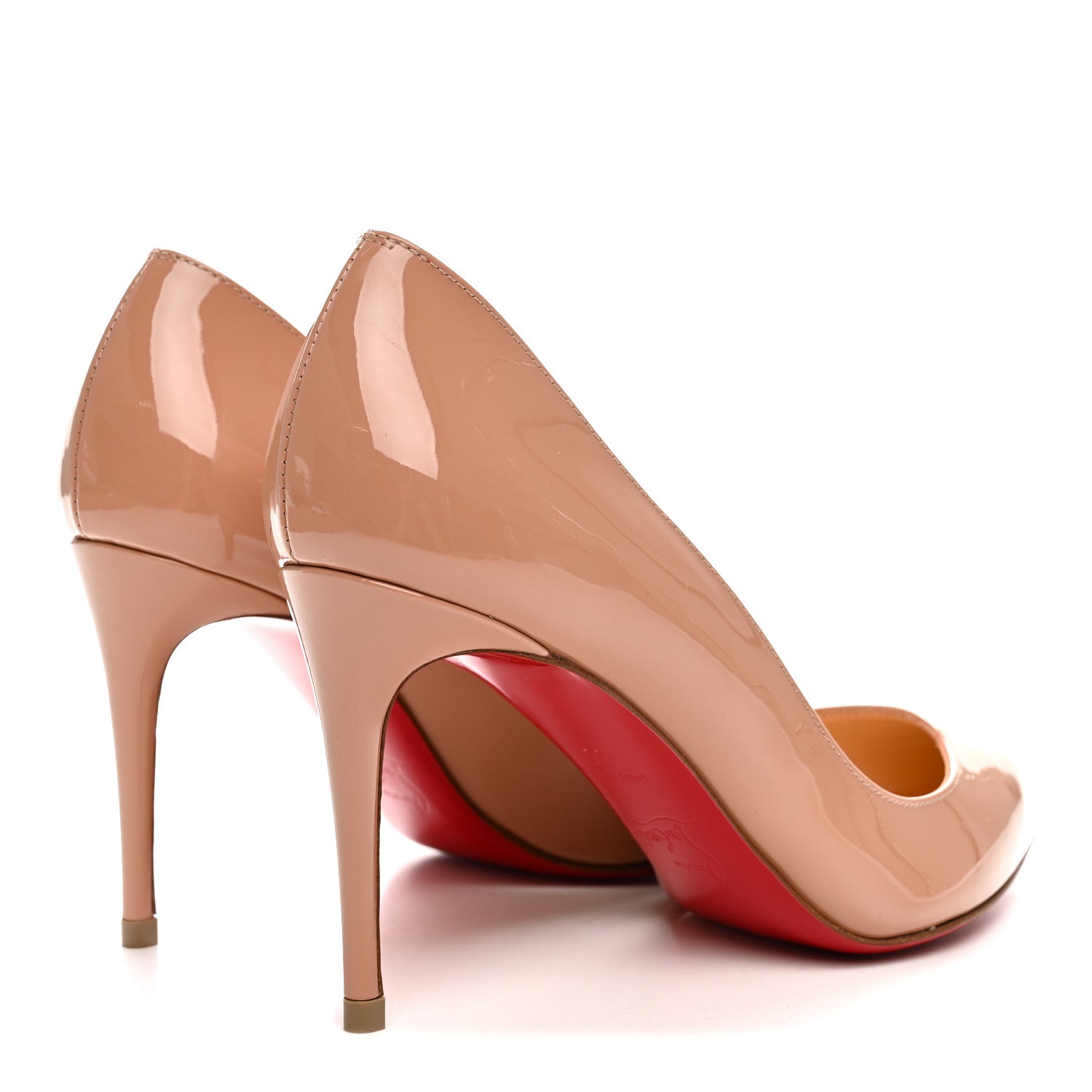 Christian Louboutin Patent Pigalle Follies 85mm Pumps 35 Nude 5 of 12