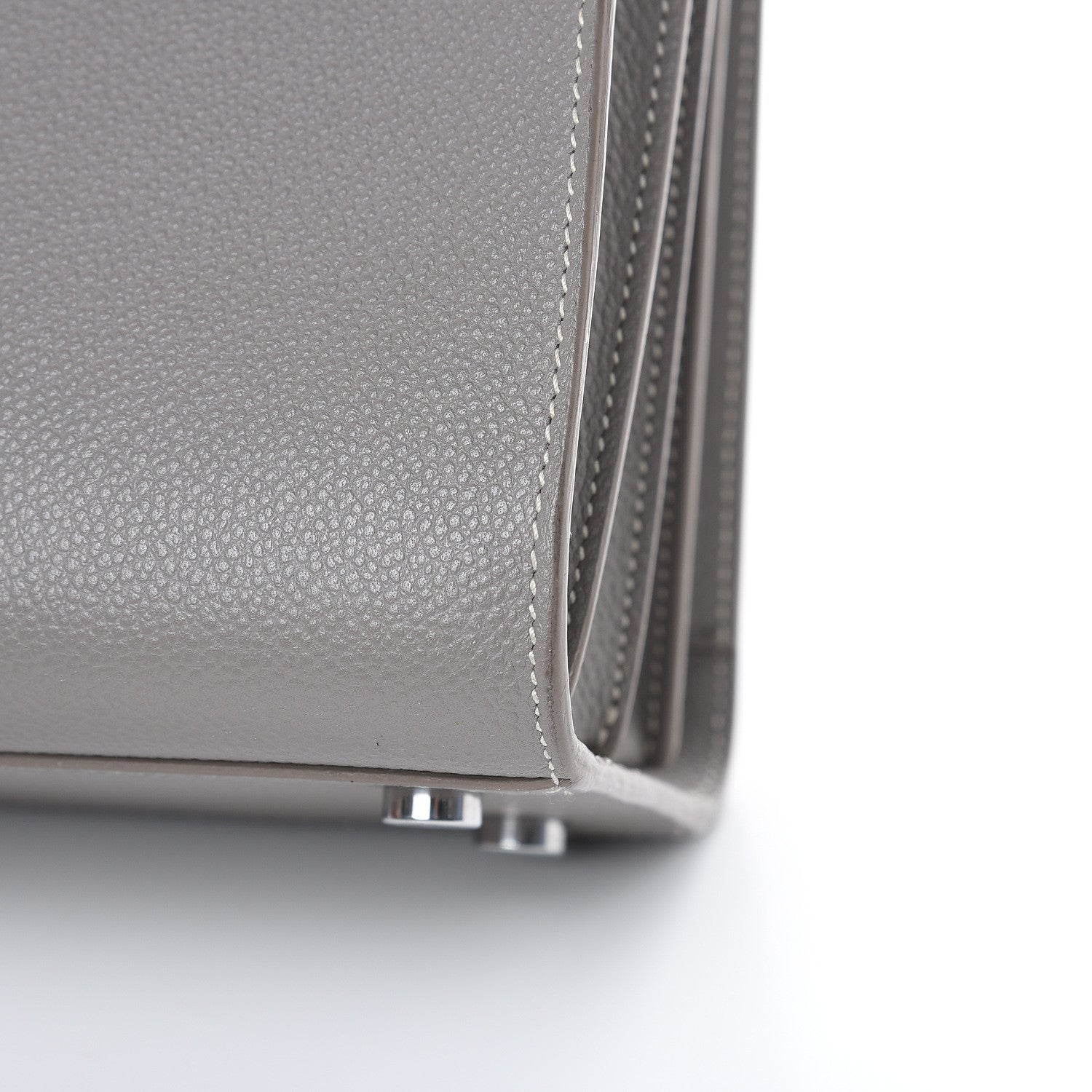Saint Laurent Grained Calfskin Topstich Baby Sac De Jour Fog 15 of 15