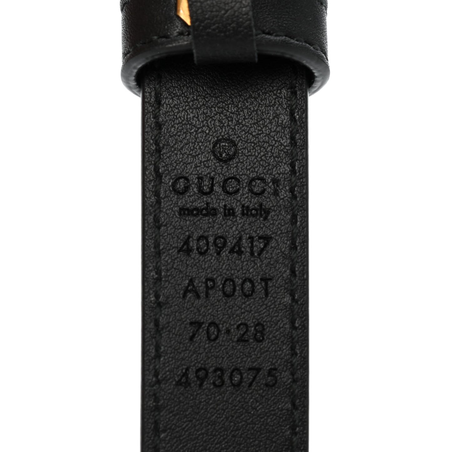 Calfskin Double G 20mm Belt 70 28 Black