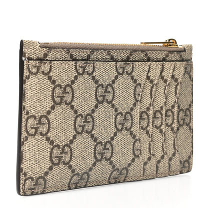 Gucci X BALENCIAGA GG Supreme Monogram Zip Card Case Beige Ebony 3 of 6