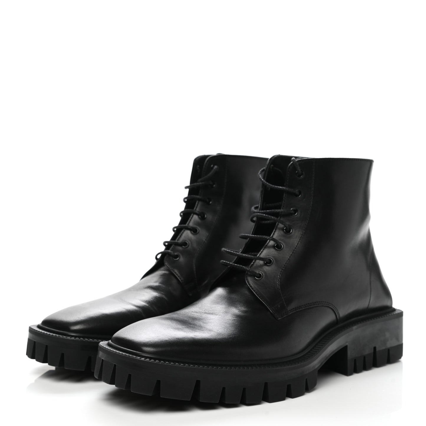 Calfskin Outdoor Rim Combat Boots 39 Black