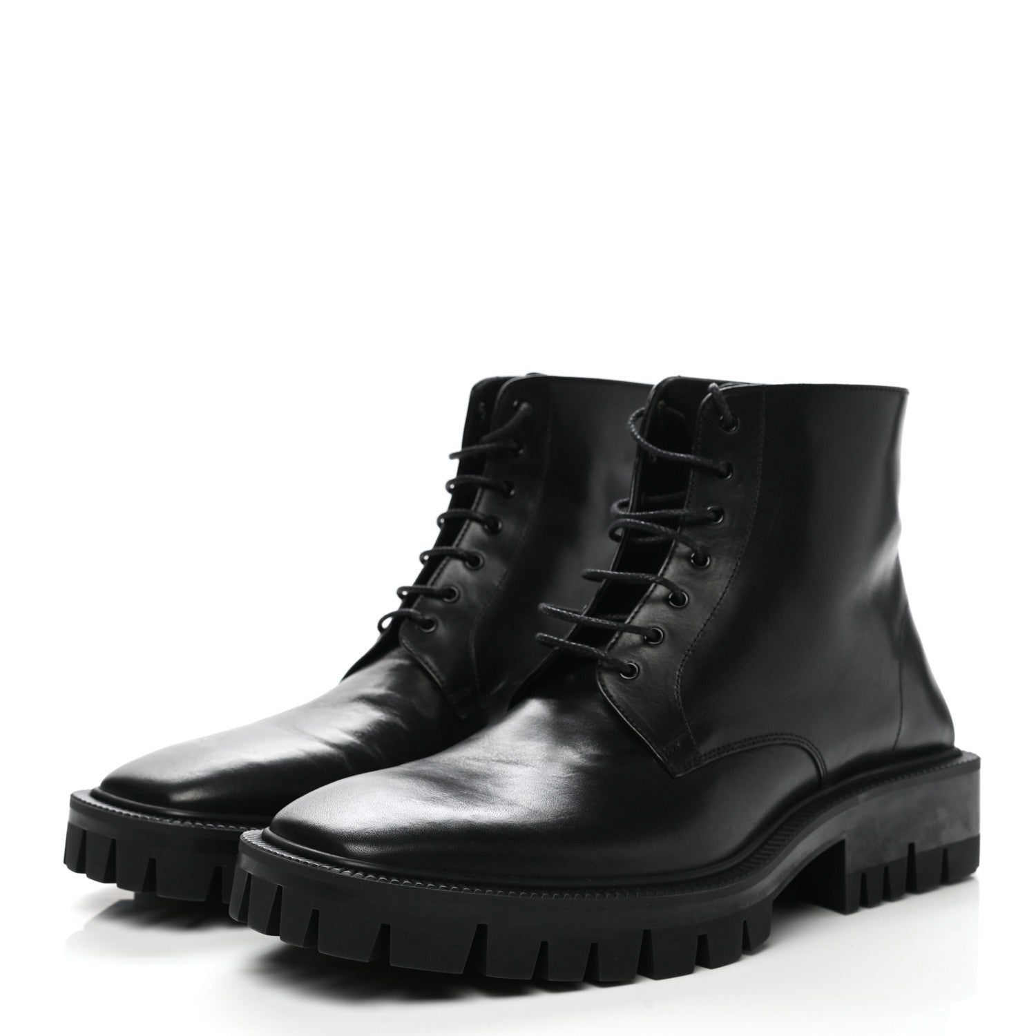 Balenciaga Calfskin Outdoor Rim Combat Boots 39 Black 3 of 13