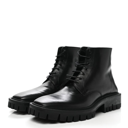 Balenciaga Calfskin Outdoor Rim Combat Boots 39 Black 3 of 13